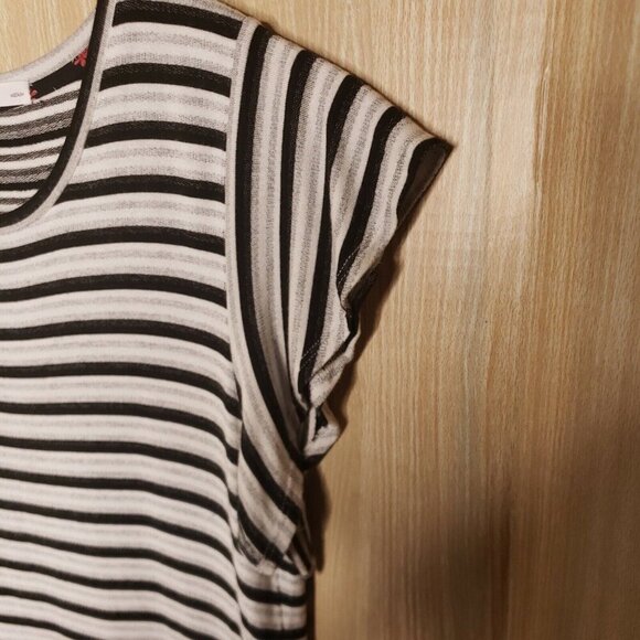 ACOS&A Womens Striped Stretchy Short Sleeve Top Medium - Picture 3 of 5